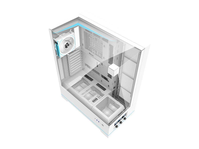 Darkflash DY450L PRO computer case with fan (white) - Gehäuse - Miditower - Weiß