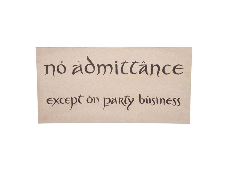 Weta Workshop - The Hobbit - No Admittance Sign - Plakat