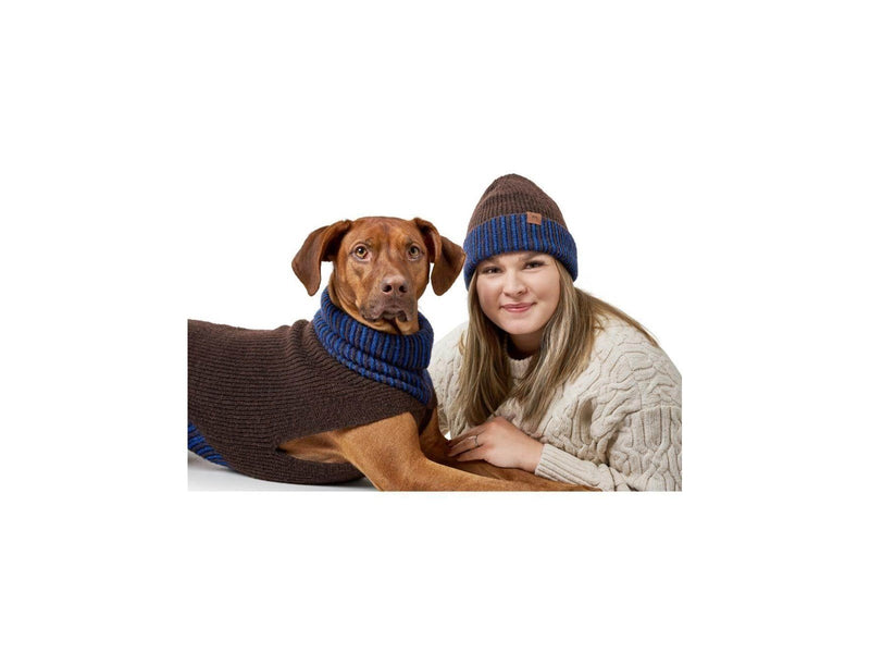Hunter - Dogcoat Odense 40 + hat beige/blue - (203543)