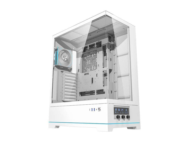 Darkflash DY451L PRO computer case with fan (white) - Gehäuse - Miditower - Weiß
