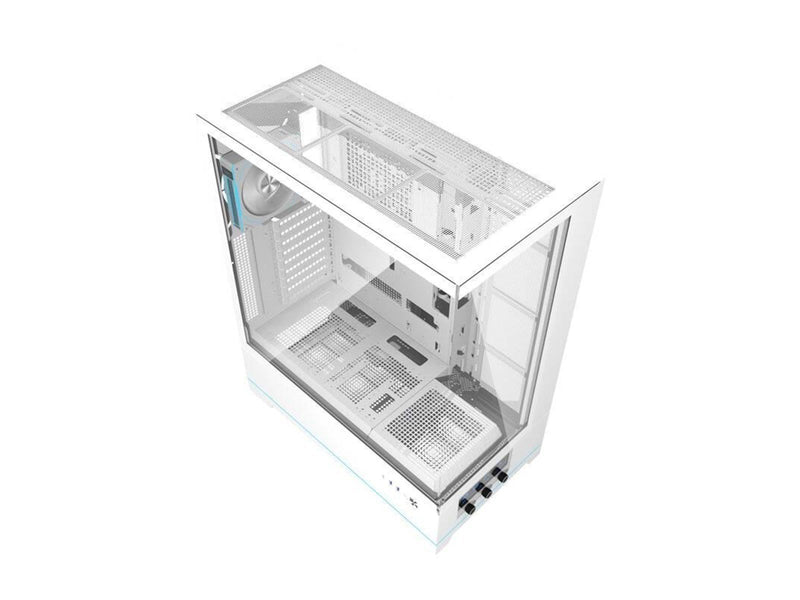 Darkflash DY451L PRO computer case with fan (white) - Gehäuse - Miditower - Weiß