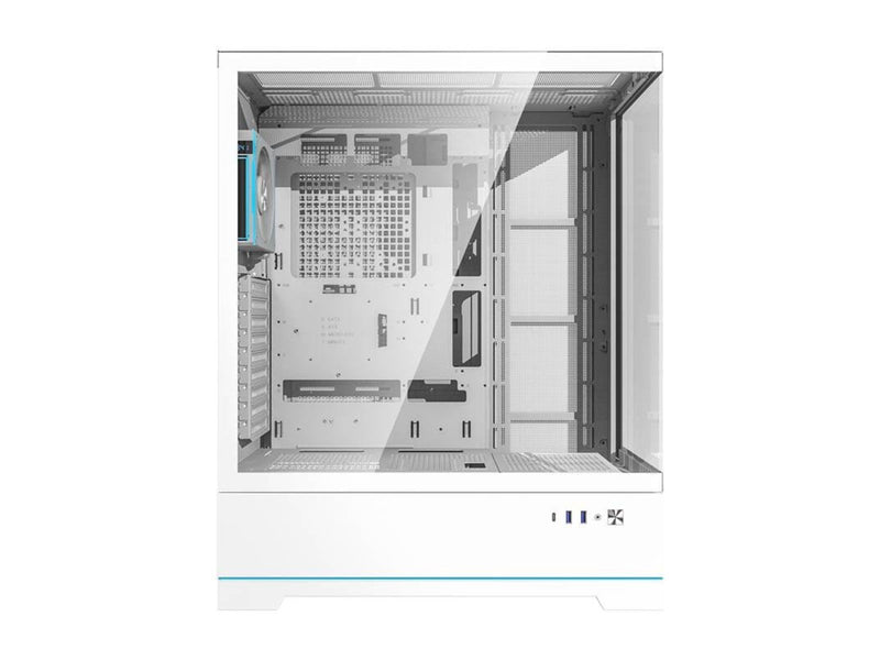 Darkflash DY451L PRO computer case with fan (white) - Gehäuse - Miditower - Weiß