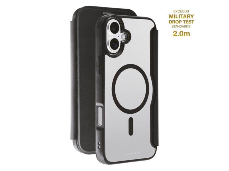 Vivanco Mag Wallet for iPhone 16 Plus - Black