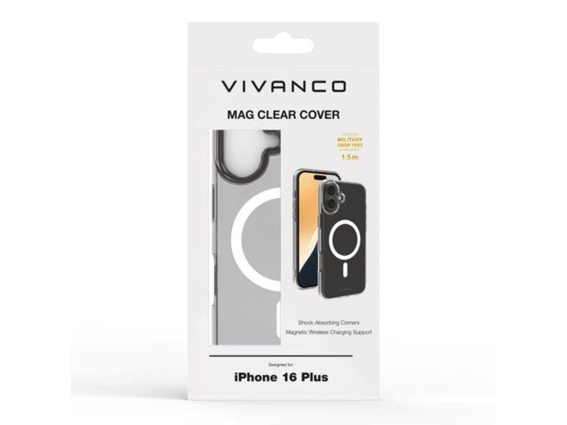 Vivanco Mag Clear Cover for iPhone 16 Plus - Clear