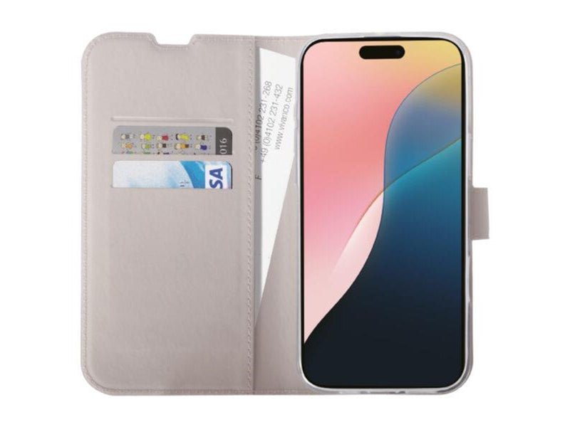 Vivanco Classic Wallet for iPhone 16 - Greige