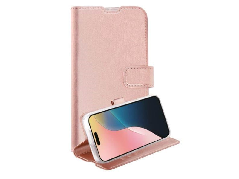 Vivanco Classic Wallet for iPhone 16 - Rose Gold