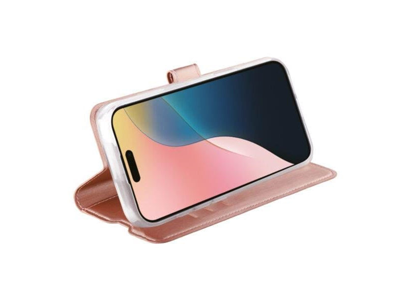Vivanco Classic Wallet for iPhone 16 - Rose Gold