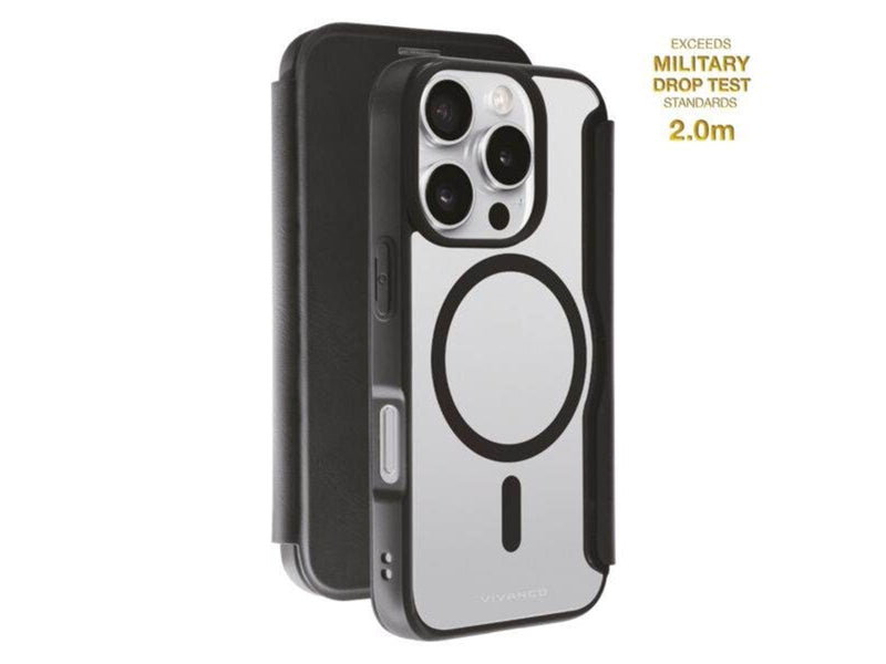 Vivanco Mag Wallet for iPhone 16 Pro - Black