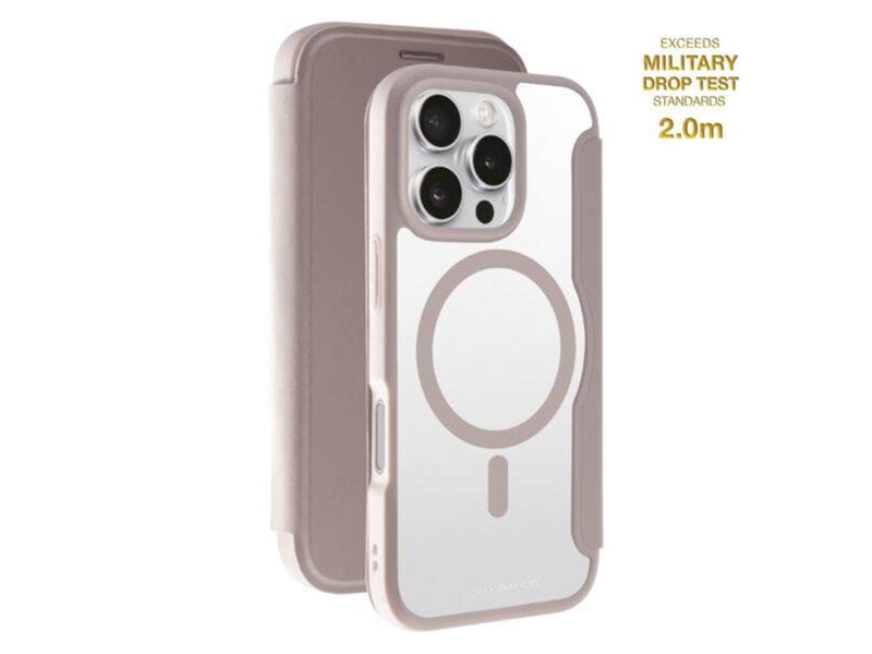 Vivanco Mag Wallet for iPhone 16 Pro - Greige