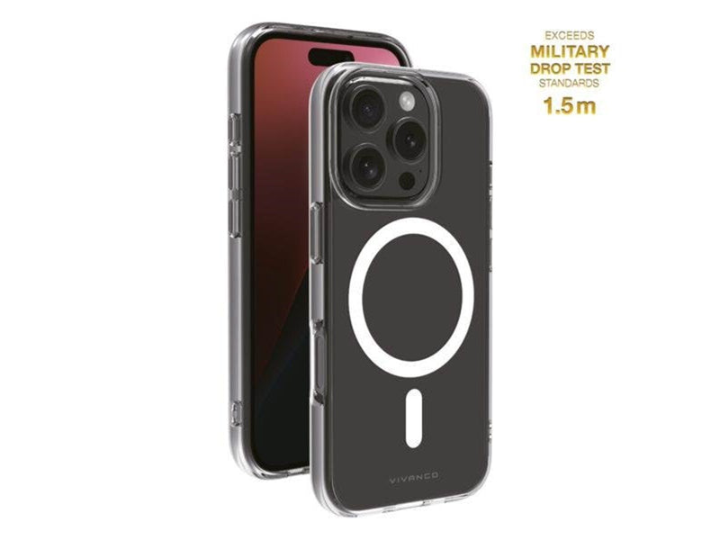 Vivanco Mag Clear Cover for iPhone 16 Pro - Clear
