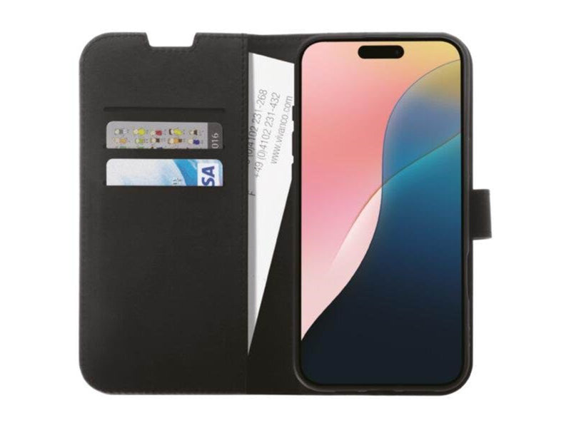 Vivanco Classic Wallet for iPhone 16 - Black