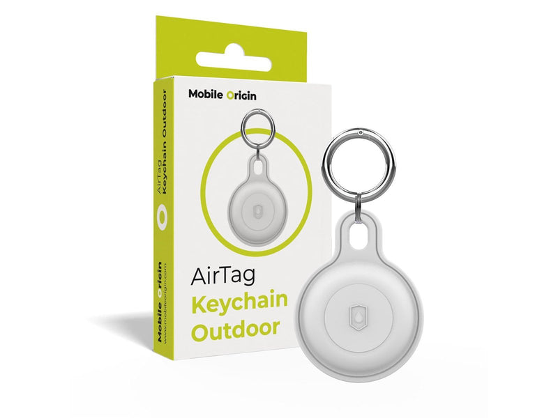 Mobile Origin Airtag Outdoor KeyChain - White