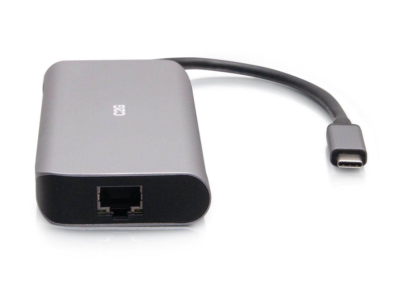 C2G USB-C 4.0 6-in-1 Mini Docking Station with HDMI USB-A Ethernet and USB-C 85W- 8K 60HZ - docking station - USB-C / Thunderbol