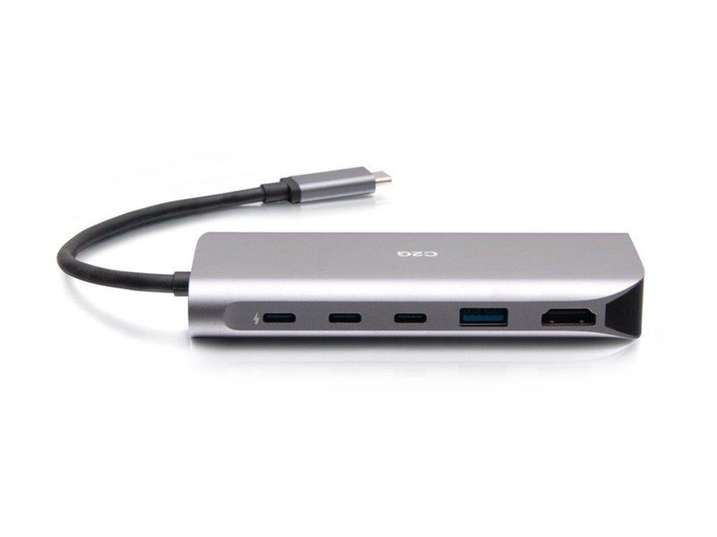 C2G USB-C 4.0 6-in-1 Mini Docking Station with HDMI USB-A Ethernet and USB-C 85W- 8K 60HZ - docking station - USB-C / Thunderbol