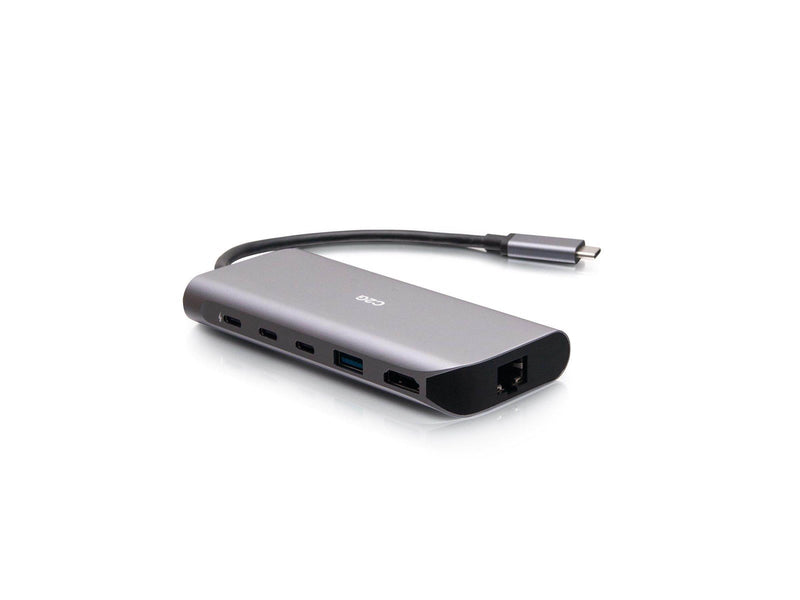 C2G USB-C 4.0 6-in-1 Mini Docking Station with HDMI USB-A Ethernet and USB-C 85W- 8K 60HZ - docking station - USB-C / Thunderbol