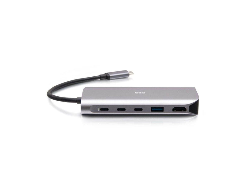 C2G USB-C 4.0 6-in-1 Mini Docking Station with HDMI USB-A Ethernet and USB-C 85W- 8K 60HZ - docking station - USB-C / Thunderbol