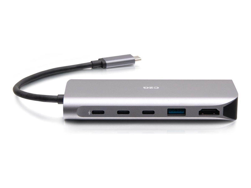 C2G USB-C 4.0 6-in-1 Mini Docking Station with HDMI USB-A Ethernet and USB-C 85W- 8K 60HZ - docking station - USB-C / Thunderbol