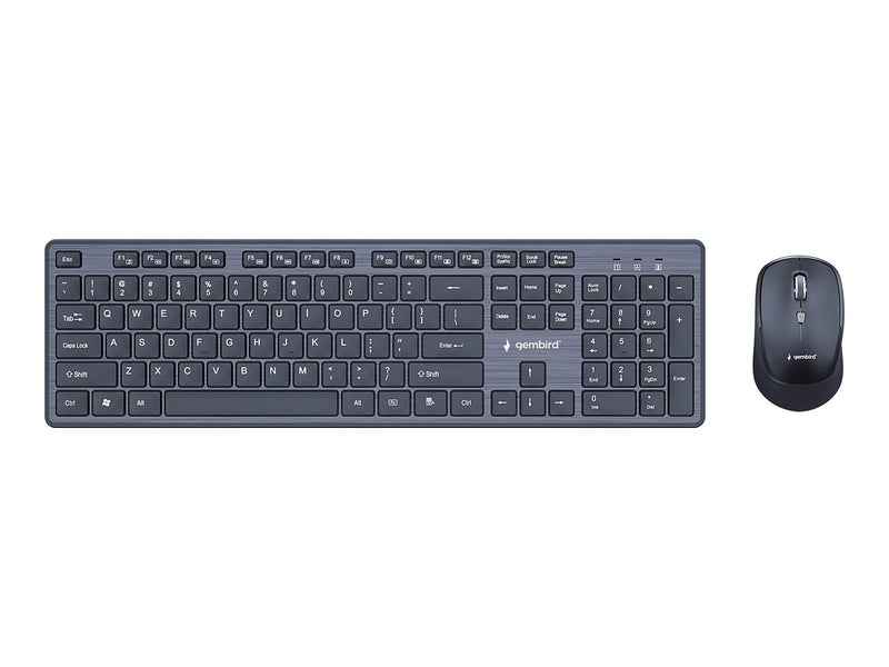 Gembird - keyboard and mouse set full size - QWERTY - US - black Input Device - Tastatur & Maus Set - Englisch - US - Schwarz