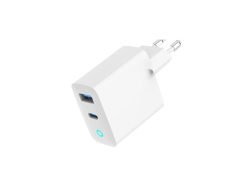 Gembird Universal GaN USB charger QC 3.0 & PD 45W 2-port - White