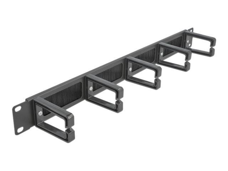 DeLOCK Cable Management Brush Strip with 5 hooks