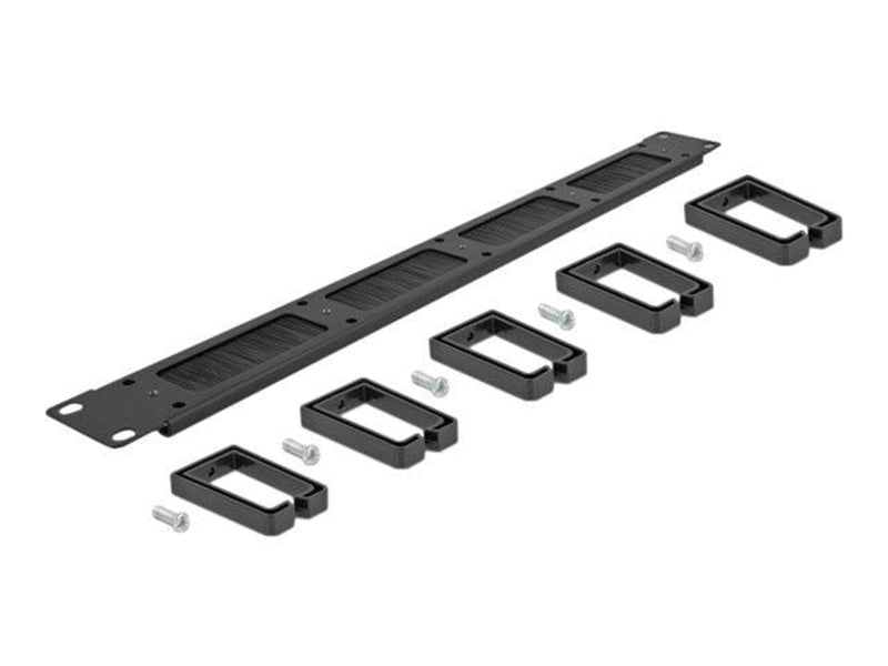 DeLOCK Cable Management Brush Strip with 5 hooks