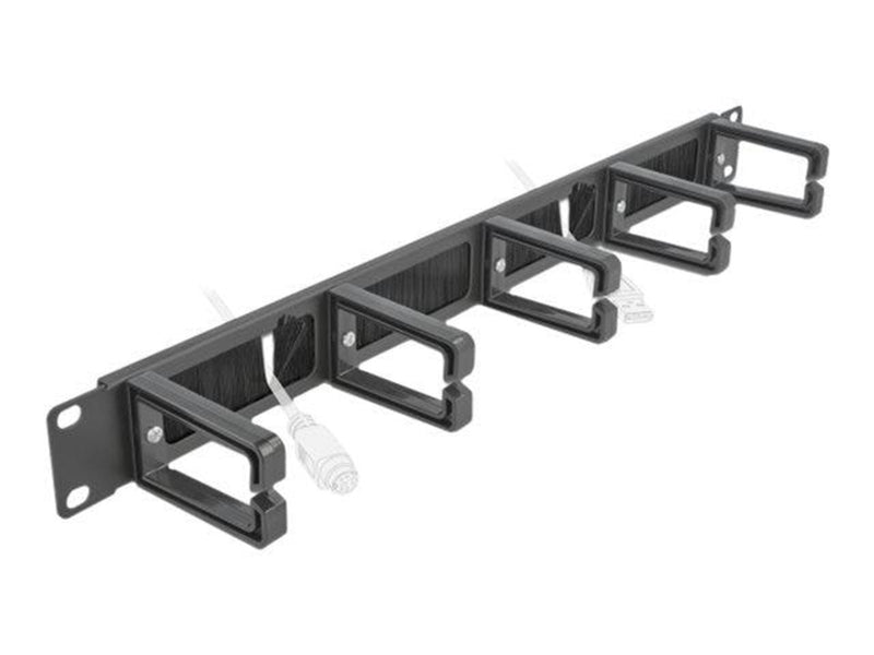 DeLOCK Cable Management Brush Strip with 5 hooks