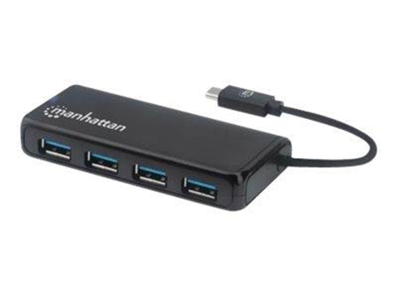 IC INTRACOM Manhattan USB-C Dock/Hub USB-Hubs - 4 - Schwarz