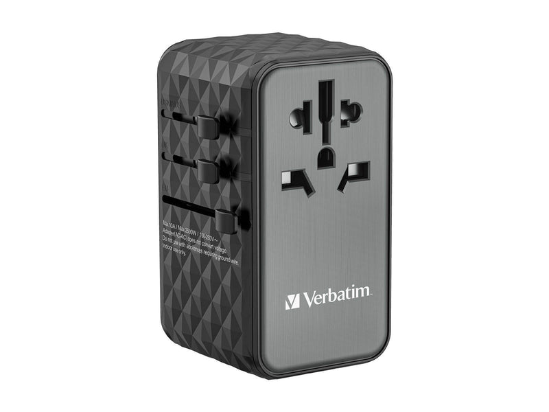 Verbatim UTA-06 Power Adapter - GaN III Universal - 2 x USB 2 x USB-C - 100 Watt