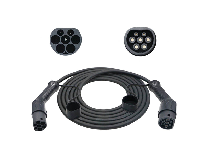 Sinox EV charging cable Mode 3, Type 2, 11kW, 5 m, Black
