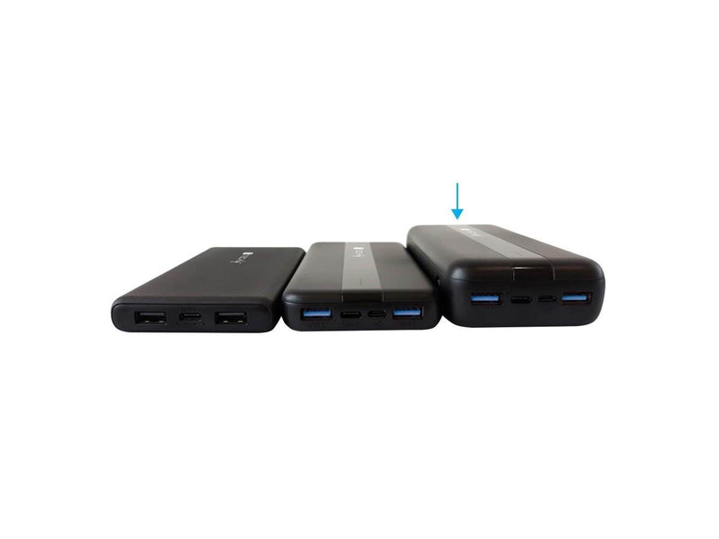 TECHLY I-CHARGE-2000020W Powerbank (Akku) - schwarz - 20000 mAh