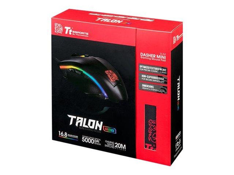 Thermaltake Tt eSPORTS TALON Elite RGB Combo - Maus (Schwarz)