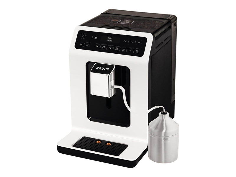 Tefal Krups Evidence EA891110 - automatic coffee machine with milk frother - 15 bar - white