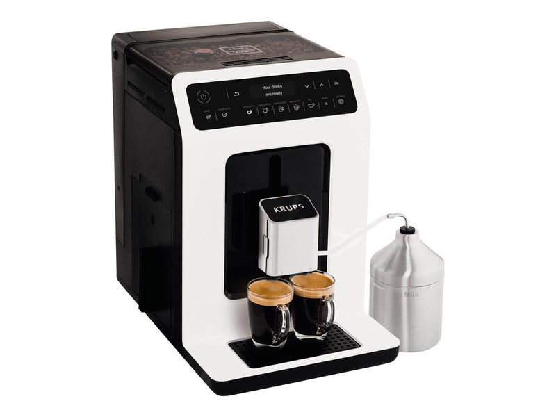 Tefal Krups Evidence EA891110 - automatic coffee machine with milk frother - 15 bar - white