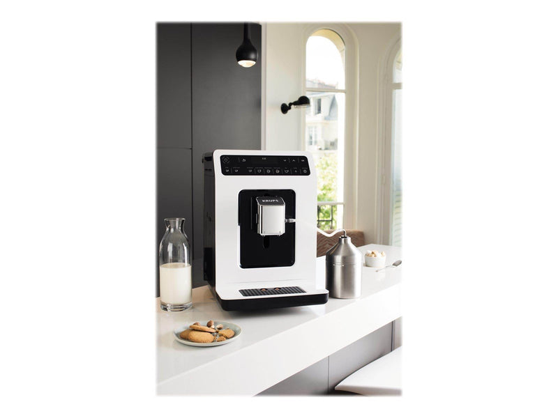 Tefal Krups Evidence EA891110 - automatic coffee machine with milk frother - 15 bar - white