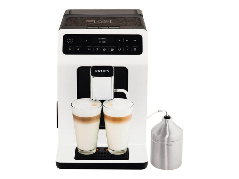 Tefal Krups Evidence EA891110 - automatic coffee machine with milk frother - 15 bar - white