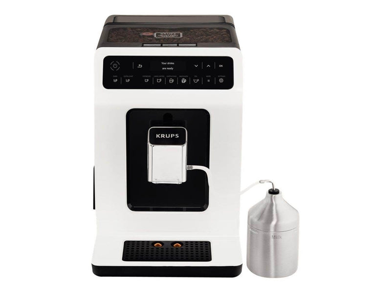 Tefal Krups Evidence EA891110 - automatic coffee machine with milk frother - 15 bar - white