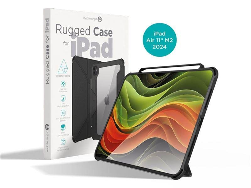 Mobile Origin Rugged Case - Black - iPad Air 11" (M3.2025/M2.2024)