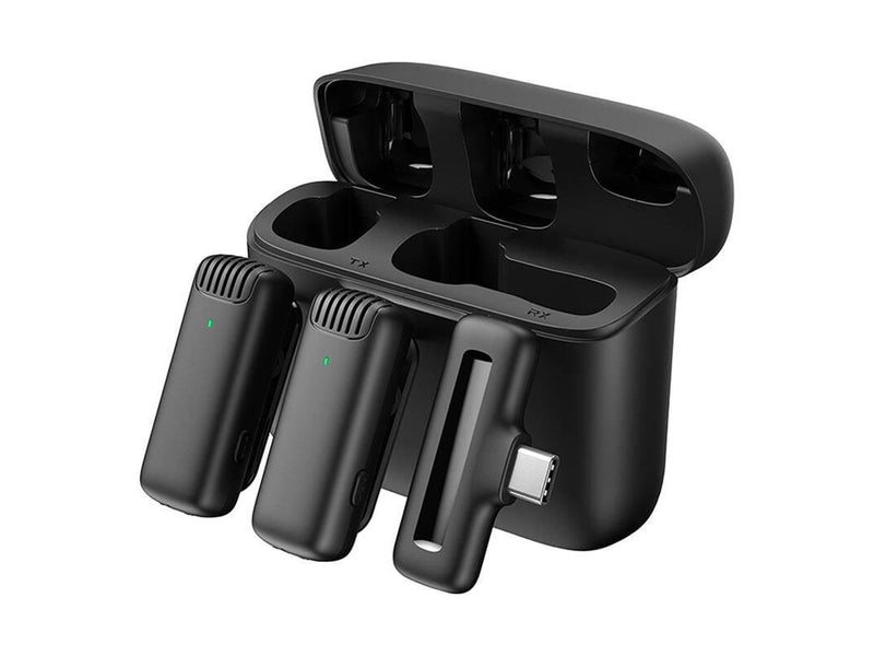 APEXEL APL-MIC008 type-C lavalier microphones with charging case 2 pcs
