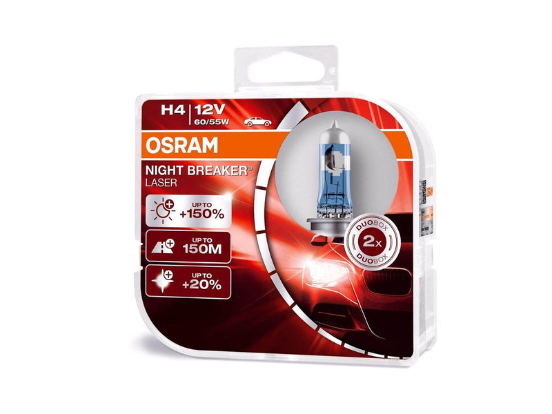 Osram Halogenglühlampe H4 / 12V 60/55W Night Breaker Laser