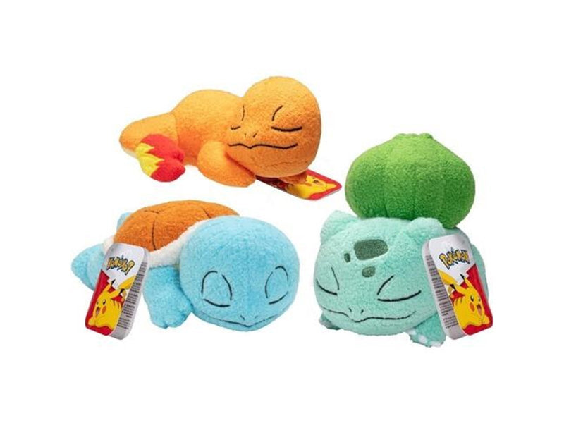 Pokemon Sleeping Squirtle Charmander & Bulbasaur Plush 3-Pack