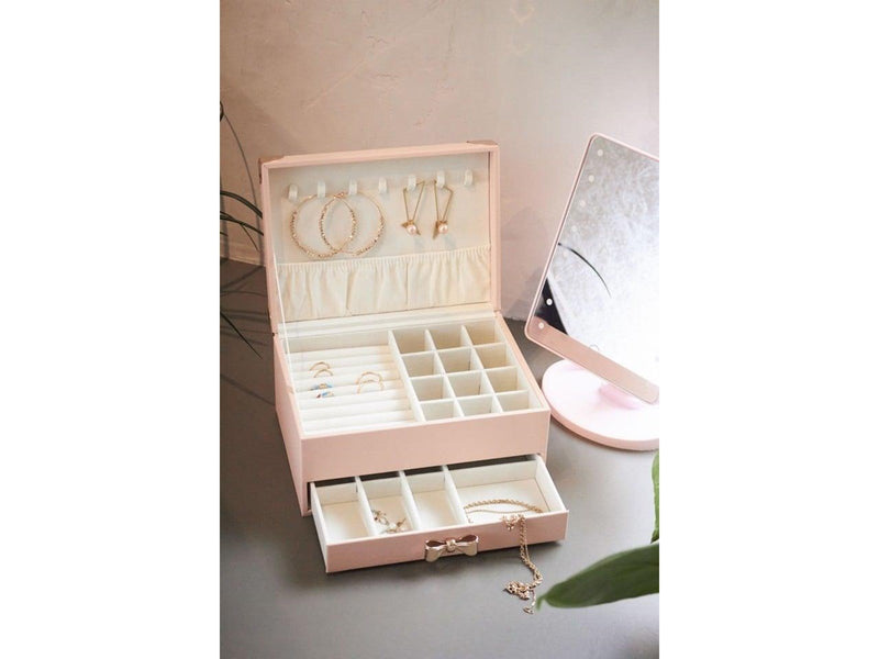 Gillian Jones - Large jewelry box with bow - Pink - Large