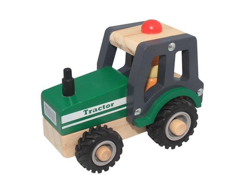 Magni Wooden Tractor with Rubber Wheels