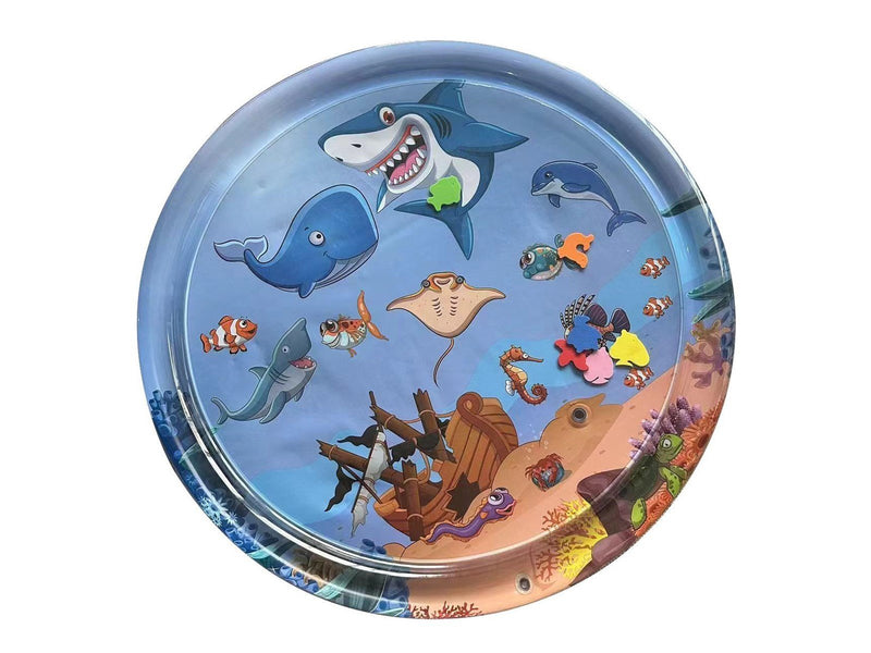 Magni Baby water play mat with sea creatures - round blue