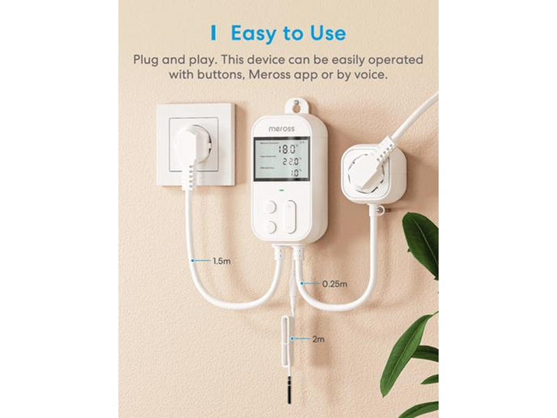 Meross Socket thermostatic temperature controller MTS960HK (HomeKit)