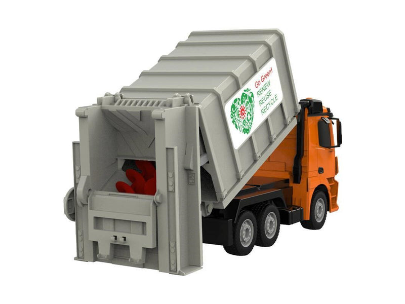 Double Eagle Remote control RC garbage truck 1:26 ( orange) Mercedes-Benz Antos E676-003