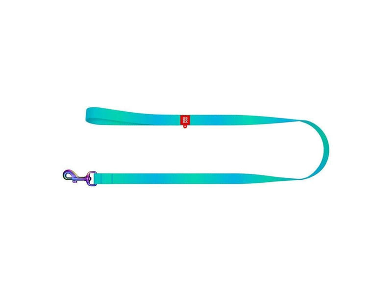 Waudog gradient nylon dog leash 15mm wide 122cm long blue