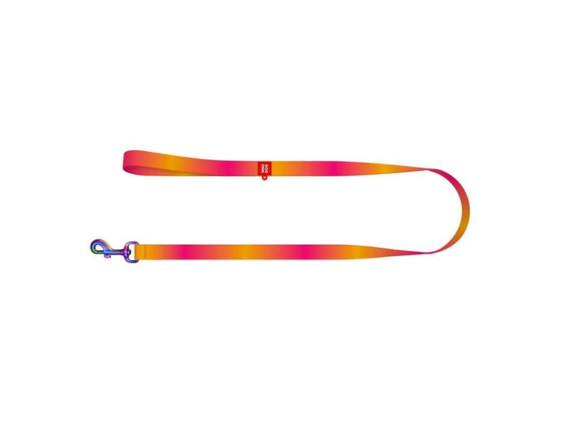 Waudog gradient nylon dog leash 20mm wide 122cm long orange