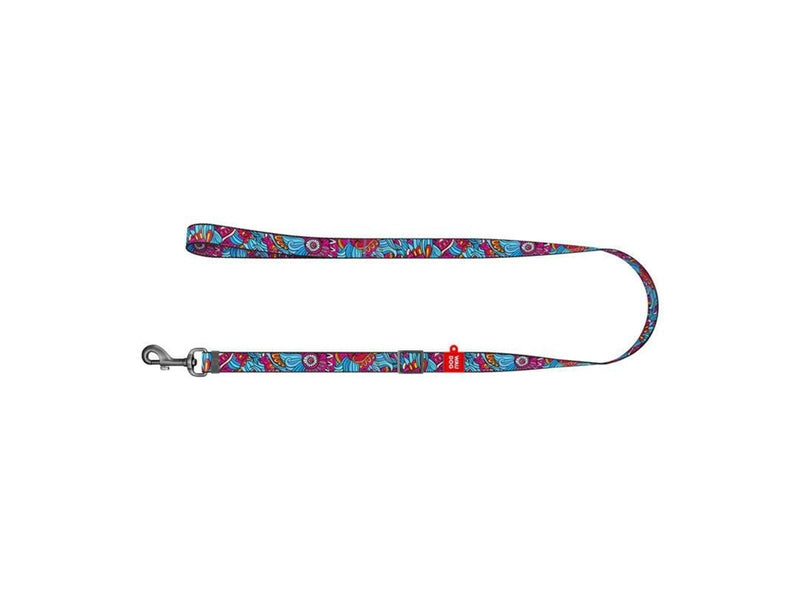 Waudog nylon dog leash "Summer" pattern 20 mm wide length 152-183 cm