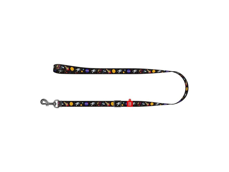 Waudog nylon dog leash "NASA" pattern 20 mm wide 152-183 cm long