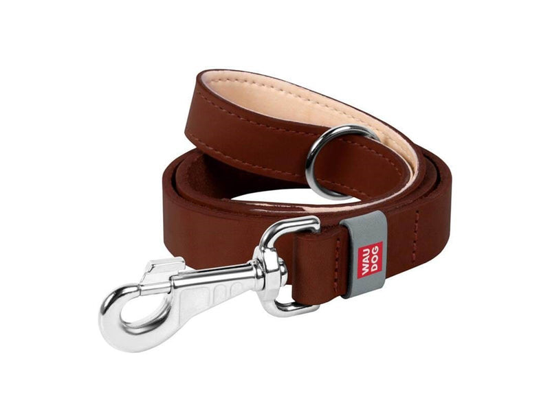 Waudog Klassische Leder Hundeleine 20mmx122cm Braun